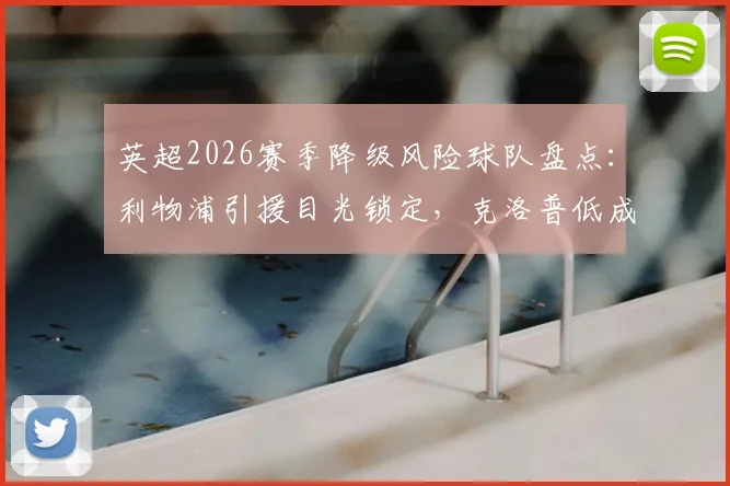 英超2026赛季降级风险球队盘点:利物浦引援目光锁定,克洛普低成本补强策略前瞻